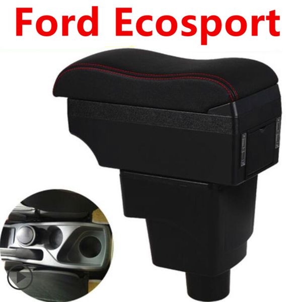 

for ecosport armrest box central store content storage box armrest usb interface