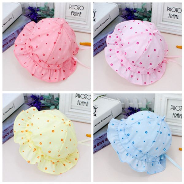 

Детские козырьки-шапочки 2019 Baby Girl Dot Cute Hat Летние пляжные аксессуары Детская откры