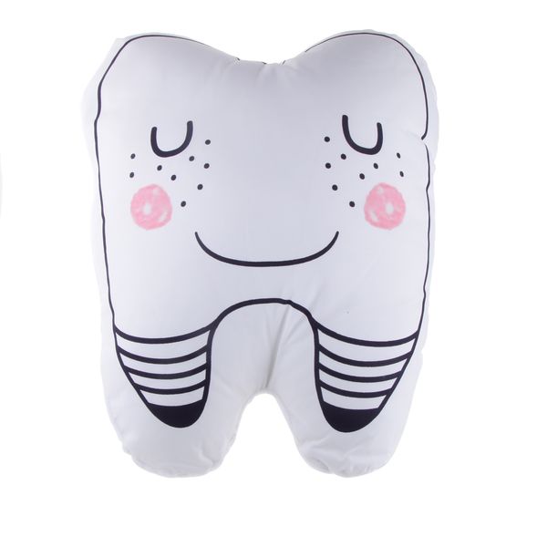

cute plush back pillow toy tooth shaped cushion large