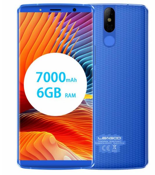 

Leagoo power 5 mobile phone 5 99 quot fhd 18 9 7000mah ram 6gb rom 64gb 13mp dual camera android 8 1 mt6763v octa core 4g martphone
