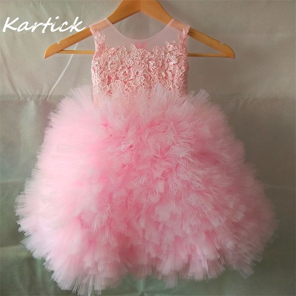 

flower girl dresses with appliques ball gown party pageant communion dress for wedding little girls kids/children dress, Red;yellow