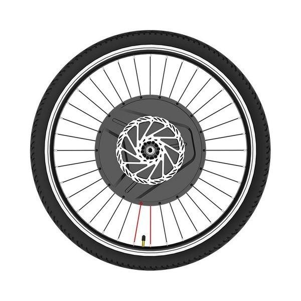 Roda de bicicleta com motor DC de ímã permanente iMortor3 27,5 polegadas com modo de velocidade ajustável de controle de aplicativo - Plugue UE