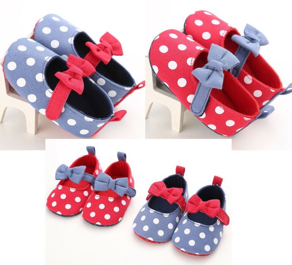 

new fashion toddler kids baby girl bow anti-slip polka dot print princess sneaker crib shoes dress crib shose 1g15