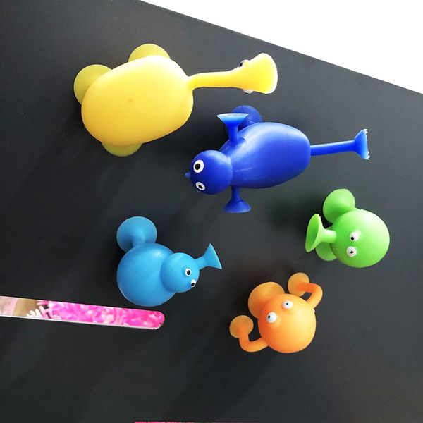 

novelty tpr 5 styles cupule funny animal cartoon model sucker mini suction cup collector capsule doll action figure toys wholesale