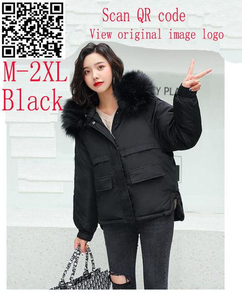 

2020 adiads winter women's down jackets parka warm down coats soft shell hats thick outdoor outerwear face clothing jackets ing, Black