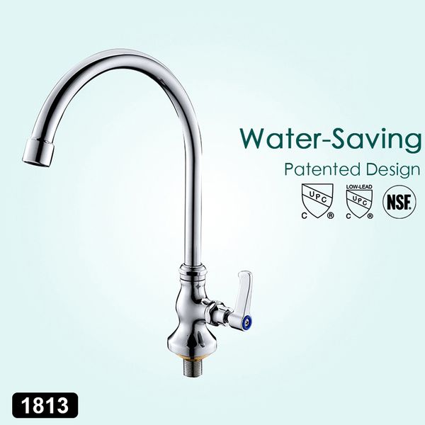 

kitchen sink faucet brass 360 degree rotation cold water tap bathroom faucet single handle basin