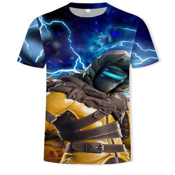 

mens designer fortress night 3d printed short-sleeved t-shirt, White;black