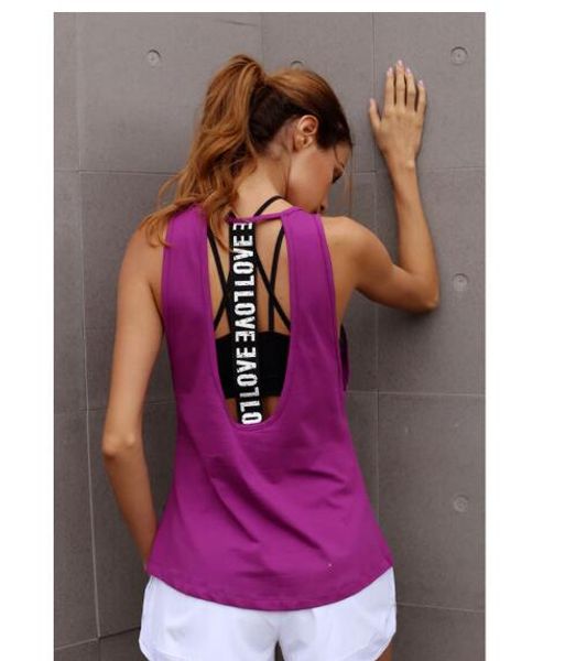 

women's yoga vest beauty back blouse sports vests ladies yoga fitness exercise running breathable wicking vest wholesale