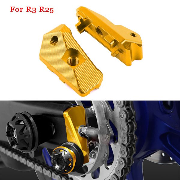 

motorcycle accessories rear axle spindle chain adjuster blocks rear fork adjustment code for yamaha yzf r3 r25