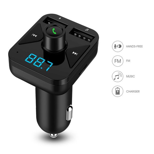

bt16 usb charger wireless bluetooth car kit fm transmitter modulator handscarkit audio radio music mp3 player for phone 5