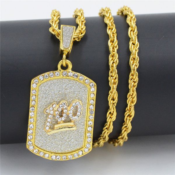 

Бриллиантовое Подвеска Дизайнерское Ожерелье Позолоченные Bling Мужское Ожерелье