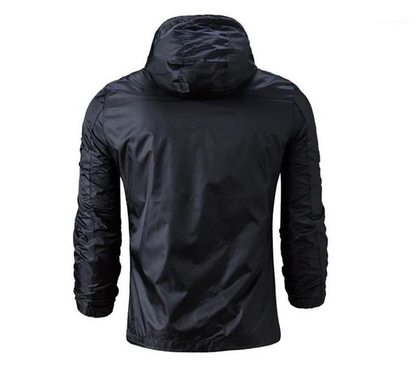 

jackets zipper hooded coats fashion casual simple spring autumn long sleeved outerwear mens clothing men designer windbreak, Black;brown