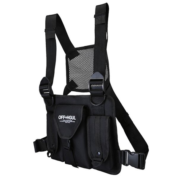 

мужчины женщины моды chest rig сумка светоотражающий жилет hip hop streetwear functional грудную обвязку чемоданчик передняя поясная сумка р