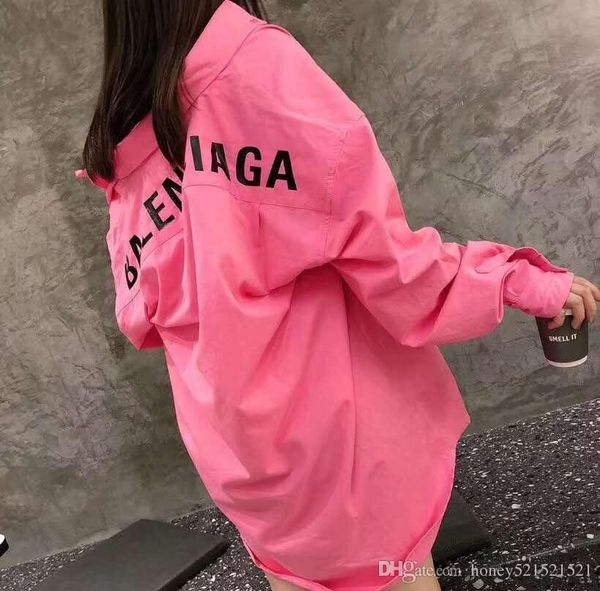 

2020 new fashion women's turn down collar long sleeve loose palazzo print neon color sweet blouse shirt medium long top