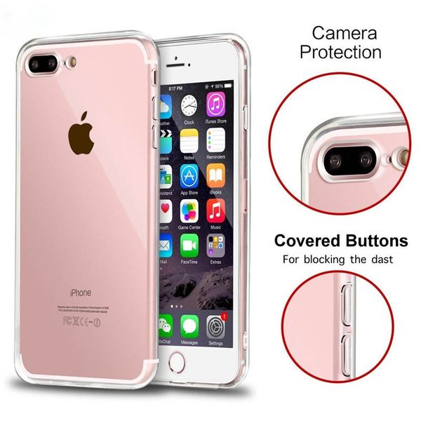 

новый tpu материал прозрачный чехол для телефона iphone 8 plus