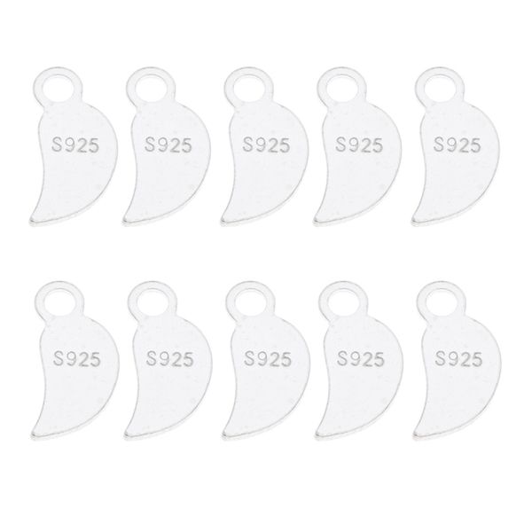 

10pcs silver tags jewelry making charms for, Black
