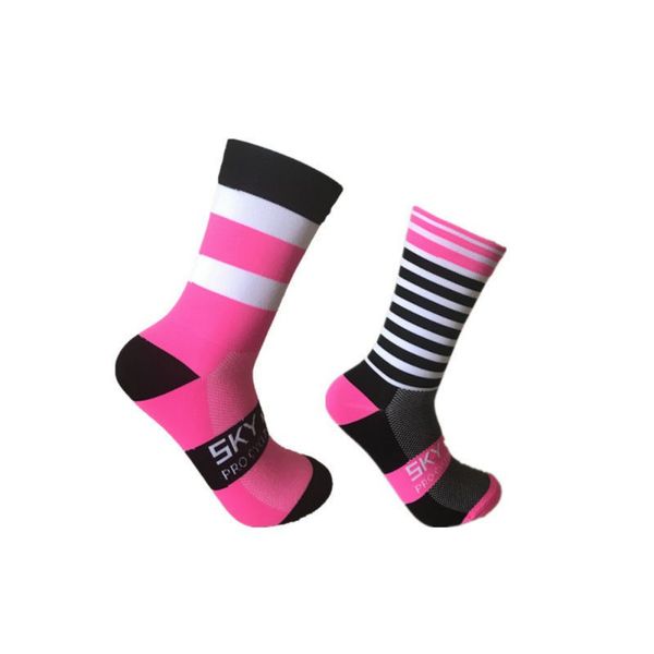 

professional cycling socks anti-sweat breathable climbing running fishing basketball hosiery footwear accessories for bike ride, Black