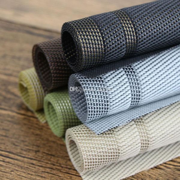 

table placemat kitchen bar mat pvc placemat square kitchen tool dining table mats bowl pad table decor home pads 9 color hh7-2047