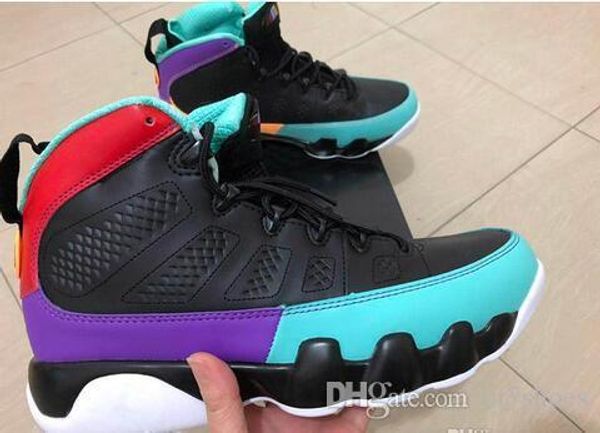 

2019 9 dream it, do it men basketball shoes black university red-dark concord 9s mens designer sneakers