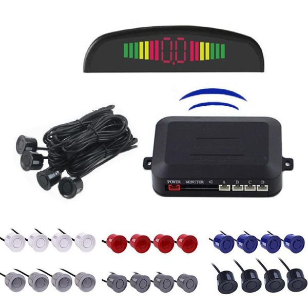 

dc12v wireless car auto parktronic parking sensor system with 4 sensors reversing car parking radar monitor detector led display