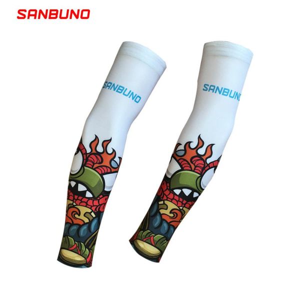 

sports cartoon mountain bike cuff riding sun-resistant cuff sports viscose arm guard customizable, Black;gray