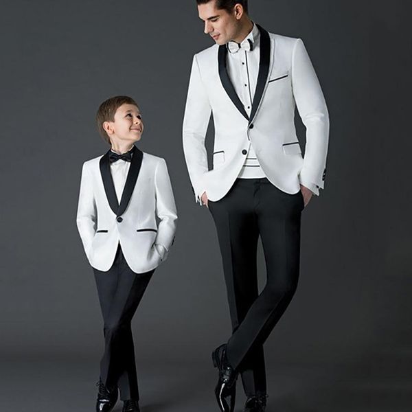 

custom white slim fit men suits 2018 wedding black shawl lapel groom tuxedos handsome groomsman suits man blazer 2 piece (jacket+pants, Black;gray