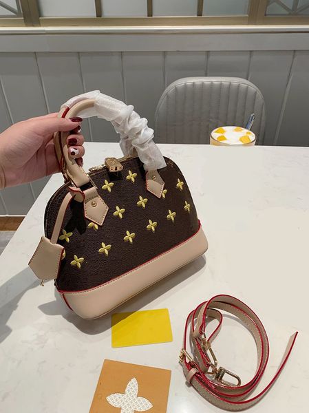 

alma bb shell bag designer handbag leather shoulder bags classic damier women designer handbags check bag