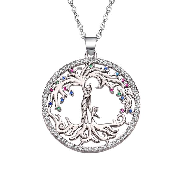 

mother daughter necklace tree of life pendant necklace 1st mother's day gift women jewelry unique charm mom birthday gifts, Silver