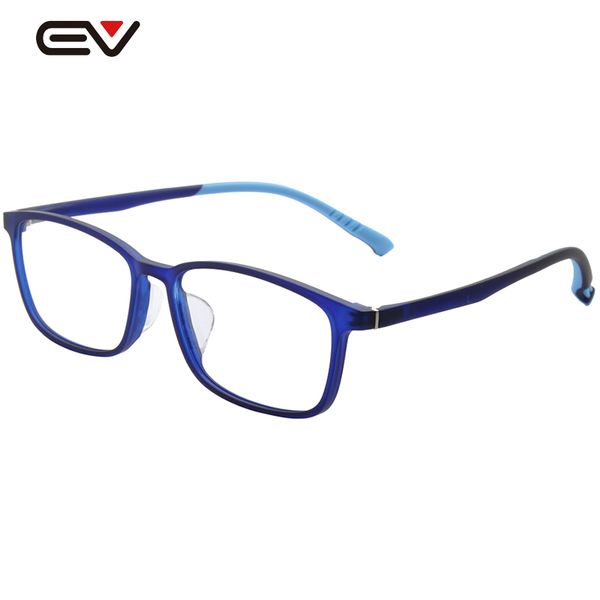 

ultra-light 15g computer eyeglasses for teen girls boys rectangle frame w/silicon nose pads 55mm age 14 years anti-blue glasses, White;black