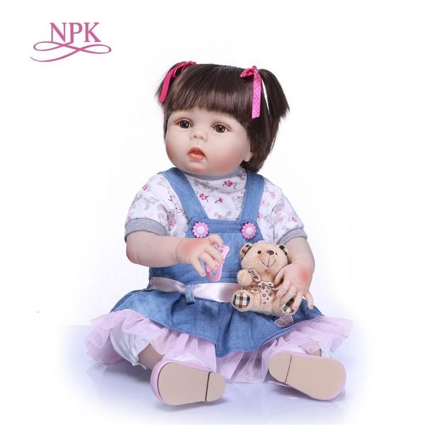 

нпк 57см полное тела силикона возродиться baby doll девушка newbron реалистичной принцессы кукла день рождения девушка подарки bonecas bebés