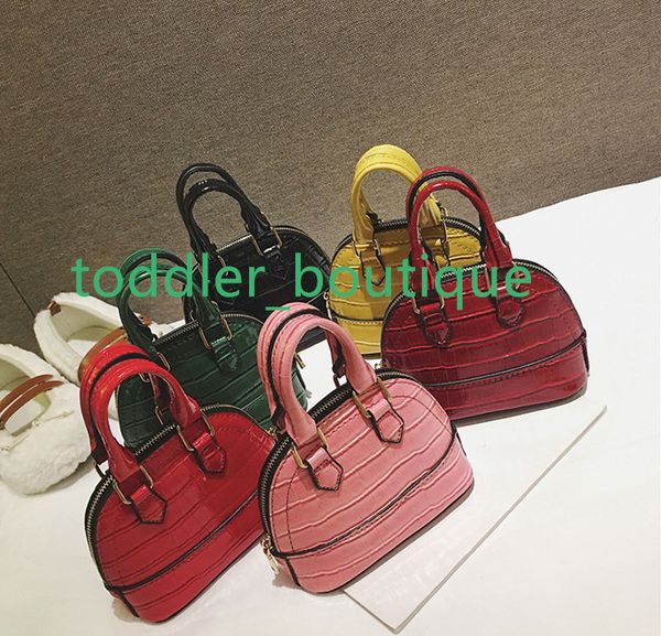 

kids handbags baby girls mini princess purses fashion classic shell chain cross-body bags children snack bags birthday gifts, White