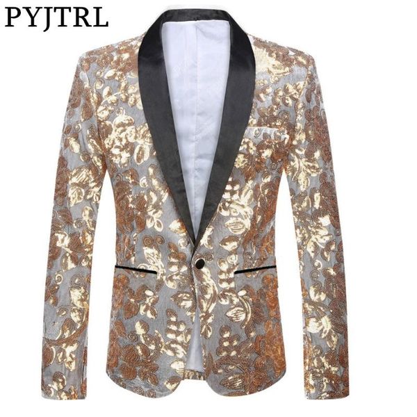 

pyjtrl sequins velvet series men silver velvet gold sequins slim fit blazer designs wedding groom dj singer suit jacket costumes, White;black