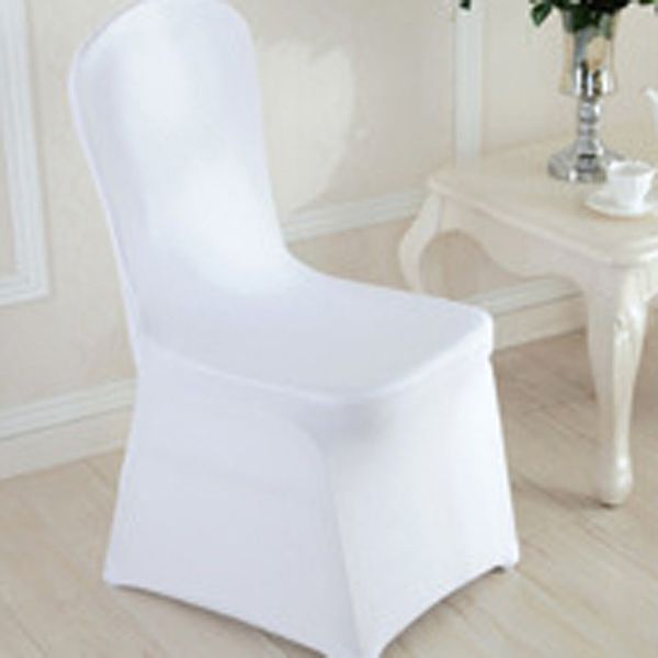 Wedding Chair Covers White Stretch Universal Polyester Spandex