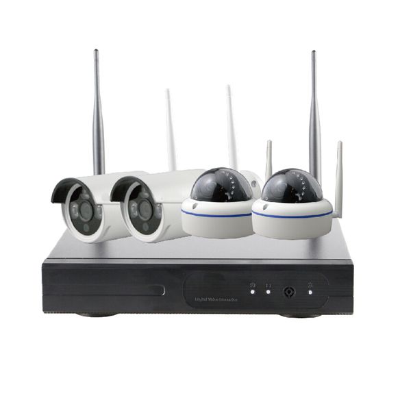 

беспроводная 4-канальная система видеонаблюдения wi-fi nvr kit ip-камера открытый и закрытый vandalproof купольная камера wi-fi 1080p nvr se