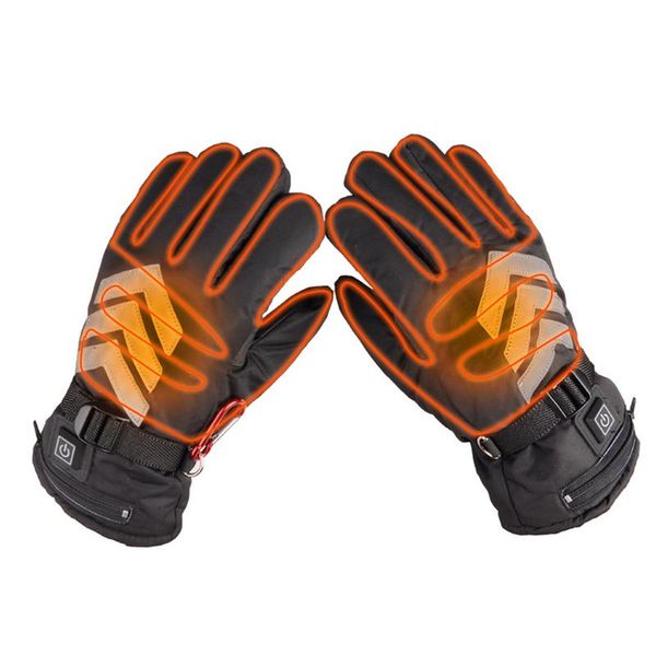 

three-speed thermostat electric heating reflective gloves motorcycle electric heating gloves eu/us plug waterproof ski