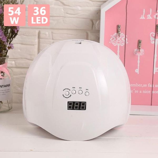 

54/36w uv led nail dryer gel polish curing lamp with bottom timer lcd display quick dry lamp for nails manicure tools