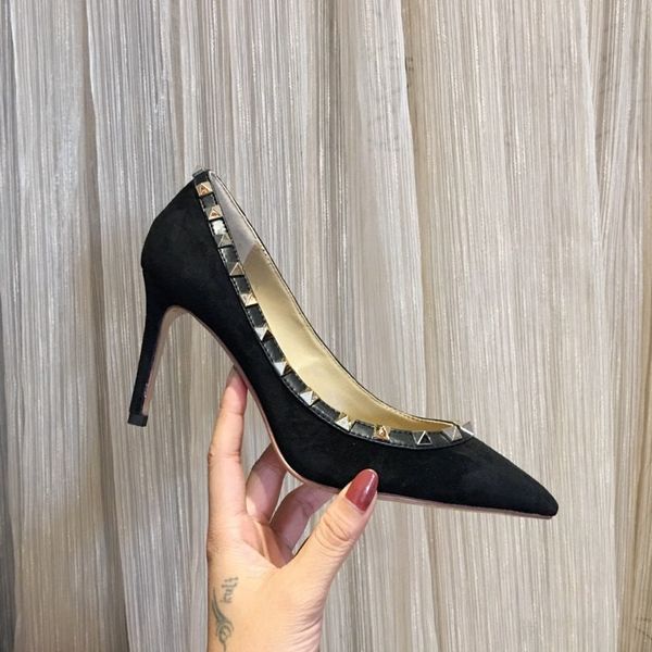 

fashion luxury designer women shoes high heels nude black red leather pointed toes pumps bottoms dress shoes rx20020401, Red;white