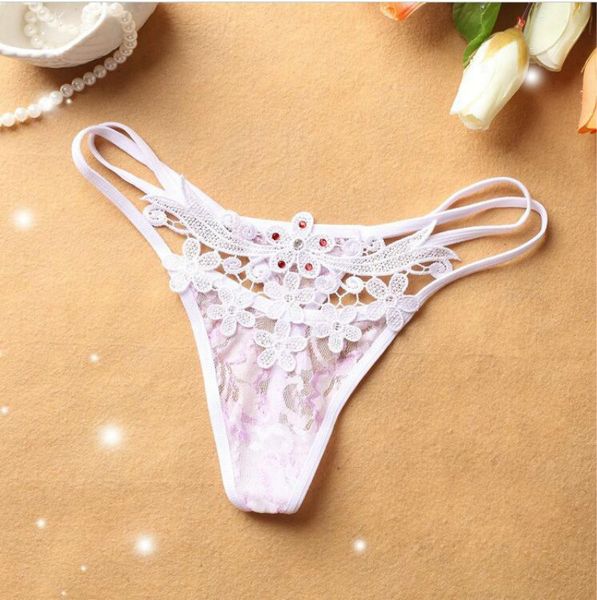 Mutandine da donna Perizoma in pizzo da donna Biancheria intima erotica Ragazza G String Sex Intimo sexy Fasciatura Cintura T Slip13148