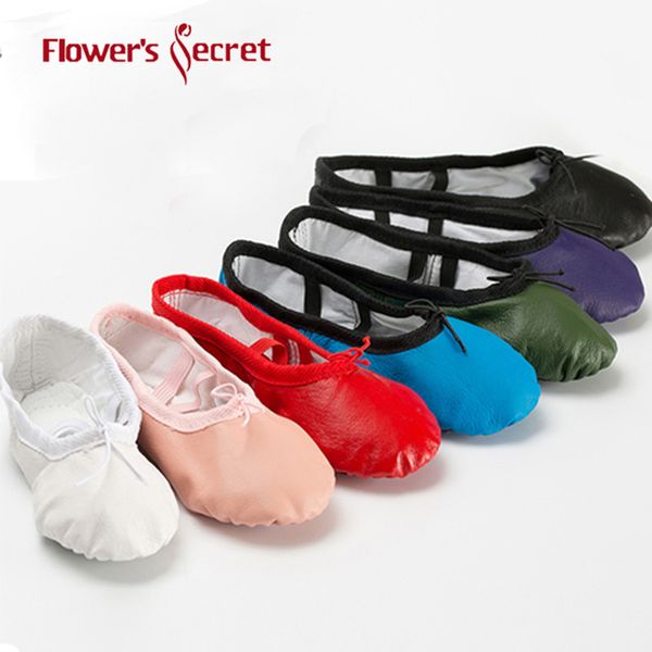 

flower's secret ballet shoes for women girl comfortable breathable pigskin dance shoes children yoga gym dancing
