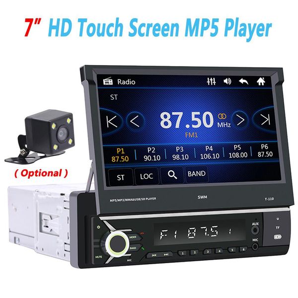 

touch screen car mp5 multimedia player bluetooth fm transmitter autoradio reversing parking image with camera support