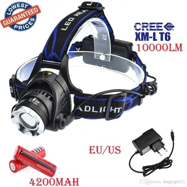 

factory price e179 zoomable led headlight 10000 lumens cree xm-l t6 front linternas detachable lamp