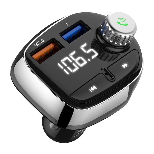 

T61 QC3.0 быстрый двойной USB автомобильное зарядное устройство Bluetooth FM-передатчик рад