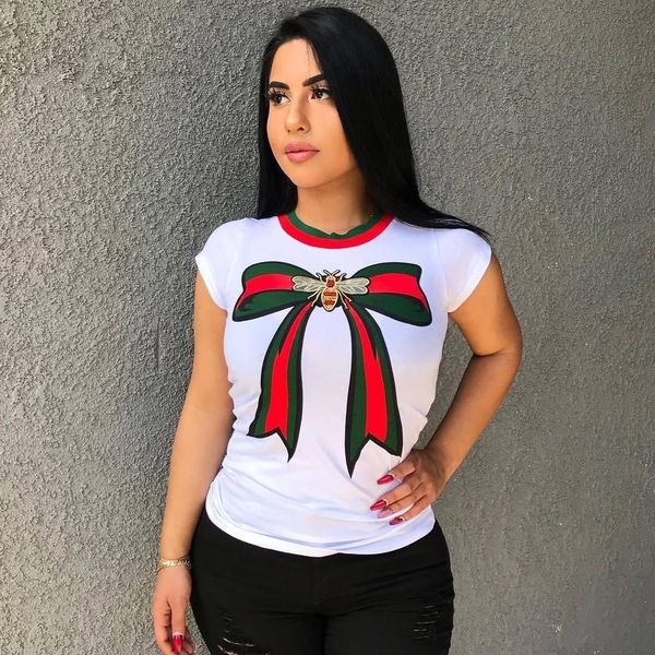 

ms slim fit t blood classic black and white characteristic bow print short sleeve fashion sweet half sleeve factory wholesale