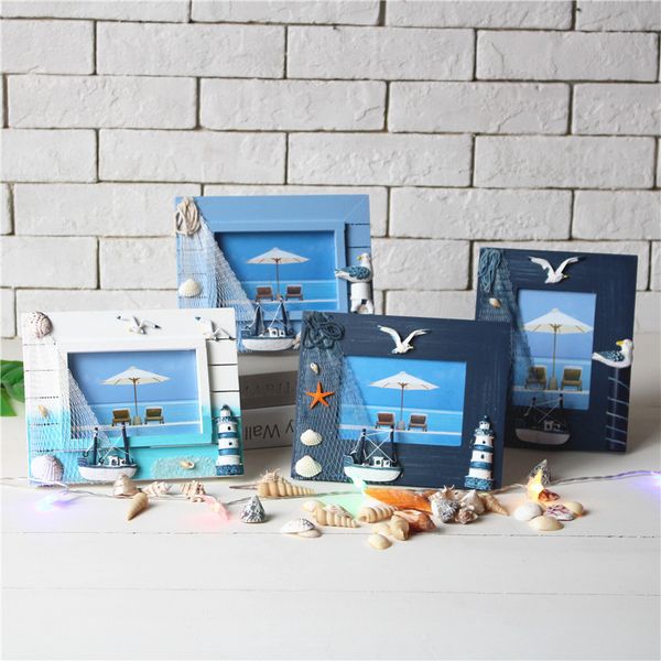 

5 inch mediterranean home solid wood p frame home deskjewelry creative crafts p frame marine style set