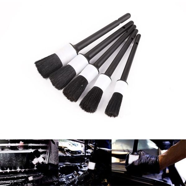 

1pcs car detailing brush natural boar hair cleaning brushes auto detail tools products wheels dashboard car-styling accessories