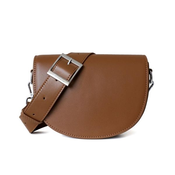 

women's 2020 new wide shoulder strap retrogenuine leather saddle bag messenger bags