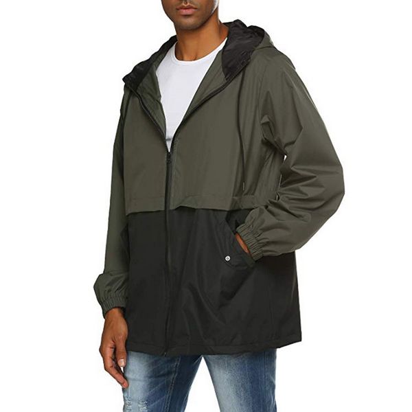 

outdoor waterproof jackets 2019 men's hiking windbreaker jackets coat men's hydrophobic hiking clothing fishing hunting, Black;brown