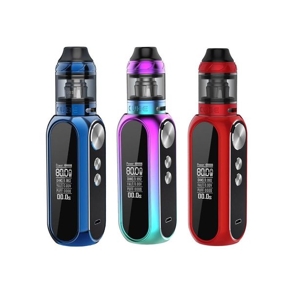 

OBS Cube 80W Kit Built-in 3000mAh Battery 4ml / 2ml Tank M1 Mesh Coil OLED Screen Electronic Cigarette Starter Mod Kit 100% Authentic