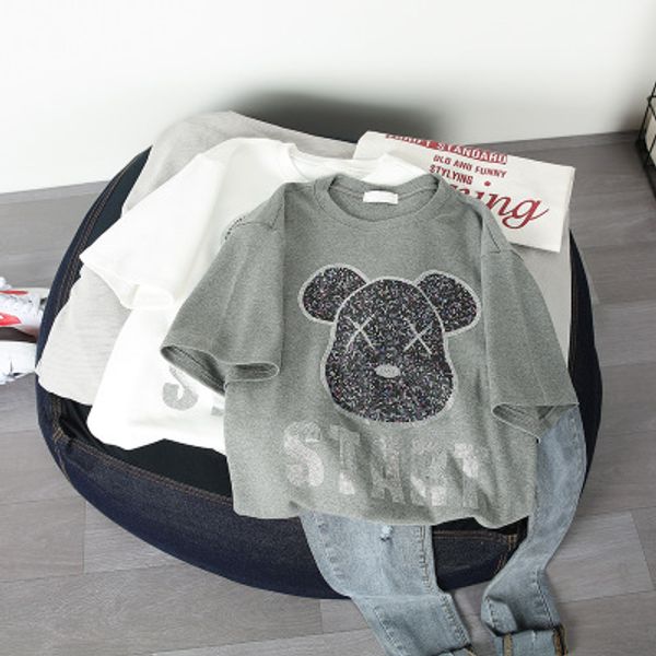 

fashion summer womens tshirt with printed 20s new women casual t shirts streetwear tees 3 colors size s-xl ph-yf20561, White