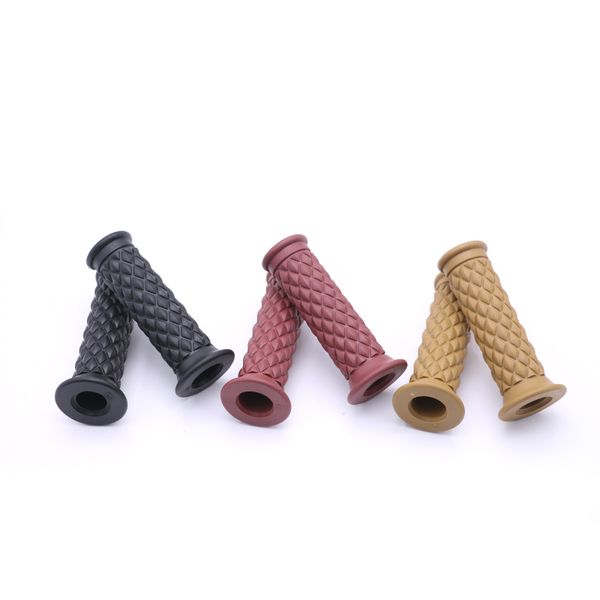 

motorcycle hand grip 7/8" 22mm diamond handlebar hand grips bar end universal dirt bike cruiser bobber chopper